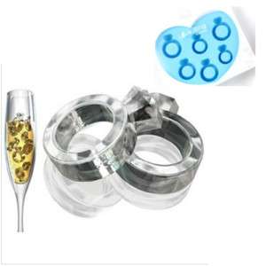 Love Ring Shape Ice cube trays Chocolate Mold Silicon  