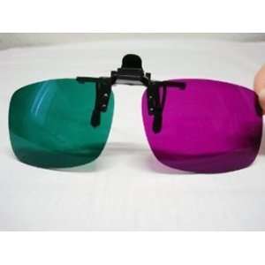   Green Clip On Function 3D Glasses for Movie / Games