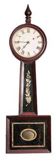 SWC A Mahogany Banjo Clock, New England, c.1820  
