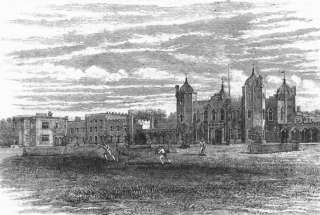 LONDON: Woolwich: Royal Military Academy, old print, 1880  
