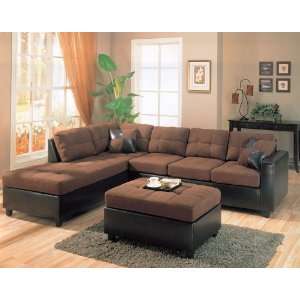  Althea Left L Shaped Sectional Sofa in Chocolate: Home 