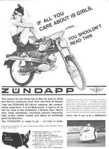 1967 Zundapp KS 100 Motorcycle Girls Original Ad  