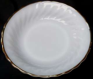 Vintage Anchor Hocking Fire King Milk White Swirl Pattern Soup Bowl (s 