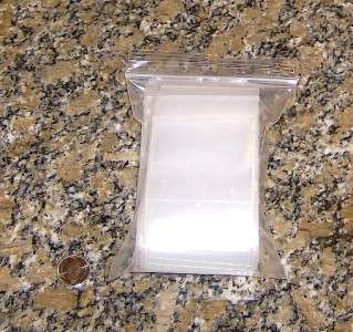 1000   3 x 3 CLEAR 2 mil PLASTIC ZIPLOCK BAGGIES  