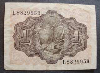 1951 SPAIN NOTE/PAPER MONEY UNA PESETA EL CAJERO  