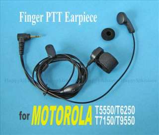 Finger PTT Earpiece for Motorola T5500 T6550 T9550 1pin  