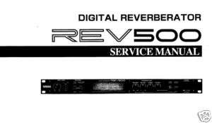 Yamaha Service Manual for REV500 Rack Reverb Unit  