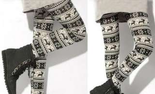   Pattern Knit warm Legging pant tights US Size 2 4 Small 1024  