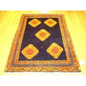  4x5 Hand Knotted Gabbeh Persian Rug   511x41: Home 