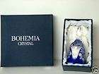 Bohemian/C​zech Hand Cut Crystal Bell Blue