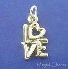 Sterling Silver .925 MOM With HEART Small Charm  