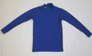 Under Armour Cold Gear Youth Large Blue Mock Turtleneck Long Sleeve 