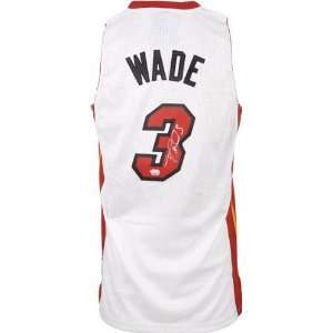 Dwyane Wade Autographed Jersey  Details: Miami Heat, White Swingman