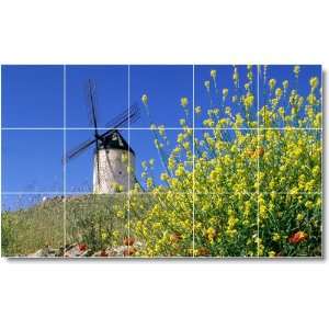  Windmill Picture Bathroom Tile Mural W004  24x40 using 