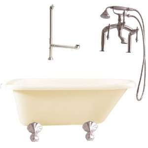   54 Roll Top Soaking Tub with Drain, Supply Lines: Home Improvement