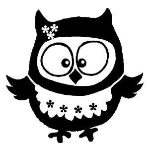  Cute Owl in Apron Rubber Stamp Arts, Crafts & Sewing
