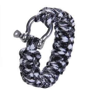  Paracord 550 Survival Bracelet with Stainless Steel Bow 