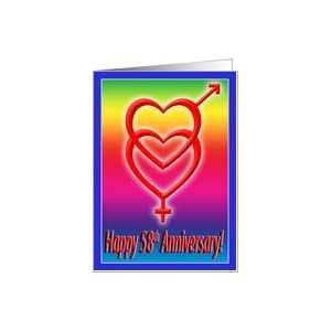  58th Anniversary Hearts in Love Card Health & Personal 