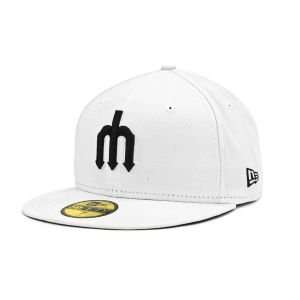  Seattle Mariners 59Fifty MLB White/Black Hat: Sports 