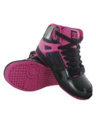 DC Shoes Rebound Hi Black Pink Leather Womens Trainers