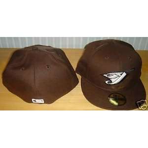  Brown Blue Jays Custom New Era Hat Cap Baseball 7 3/8   Mens MLB 
