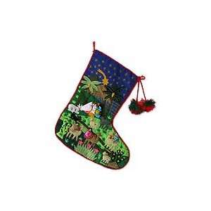   Applique Christmas stocking, Visit of the Magi