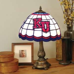  19 NCAA Kansas Jayhawks Logo Tiffany Style Table Lamp 