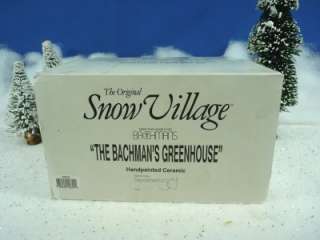 Dept 56 Snow Village Bachmans Greenhouse Signed (1395)  
