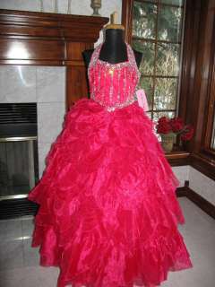 Perfect Angels 1424 Raspberry Girls Pageant Gown Dress 4  