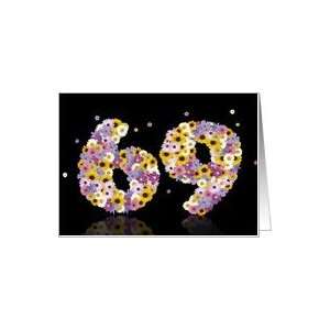  69th birthday with daisy flower numbers Card Toys & Games