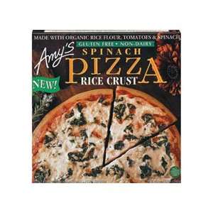 Amys Gluten Free Organic Rice Crust Spinach Pizza, Szie 14 Oz (pack 
