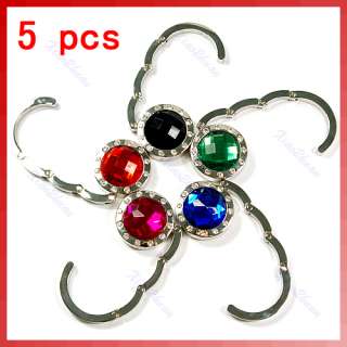 Crystal Gemstone Table Handbag Purse Hook Hanger  