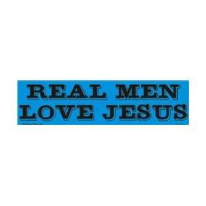  Real men love Jesus bumper sticker: Automotive