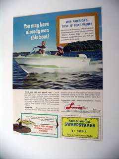 Larson All American 166 Boat Sweepstakes 1967 print Ad  