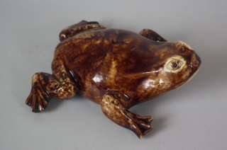 Palissy Majolica frog figure  
