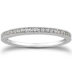  Mill Grained Diamond Matching Band in Platinum Jewelry