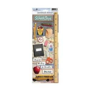   Cardstock Stickers School Days STCX 75E; 6 Items/Order