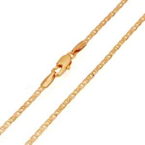 NECKLACE 2mm 17 1/4 24k yellow gold filled GF new gift lady sale 9k 