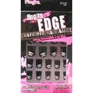  Fingrs Edge Glue On Black with Skulls (2 Pack) Health 