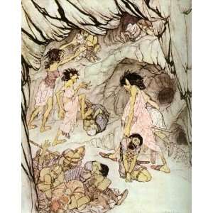 Oil Reproduction   Arthur Rackham   32 x 40 inches   This one is fat 