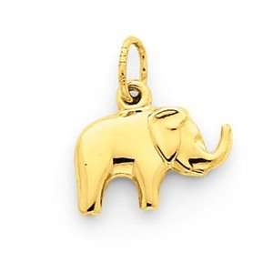    14k Elephant Charm   Measures 14.7x12.9mm   JewelryWeb Jewelry