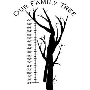 Our family tree growth chart..wall decal 