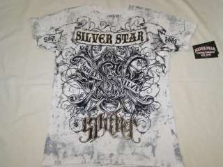 SILVER STAR Spider Silva White Gold T Shirt M UFC MMA  