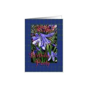  25th Birthday Party Invitation Lavender Lilies Card Toys 