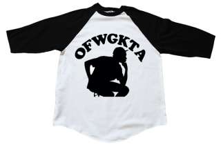 OFWGKTA T Shirt Baseball Tyler the creator Crew Odd Future (BLACK 