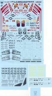 Fightertown Decals 1/48 F/A 18F SUPER HORNET VFA 11 Red Rippers  