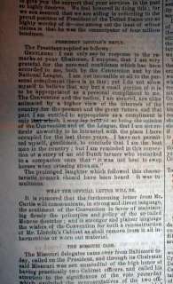   Slavery Civil War newspaper 13th Amendment to OUTLAW SLAVERY proposed