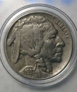 1937 D BUFFALO NICKEL 3 LEGS BORDERLINE XF ORIGINAL  