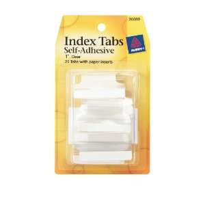  Avery Index Tabs with Writable Inserts, 1 Inch, 25 Clear 