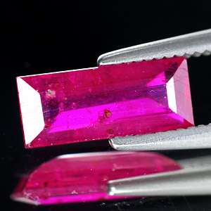 41 Ct. Baguette Natural Purplish Red Ruby Mozambique  
